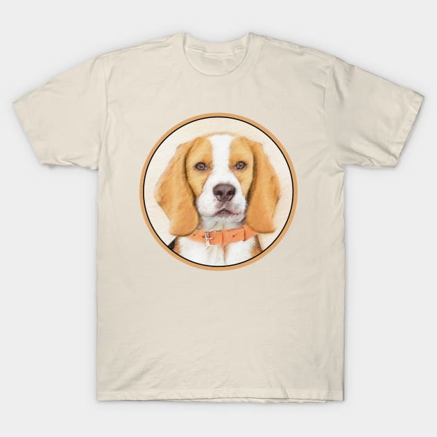 Beagle Painting - Cute Original Dog Art T-Shirt by Alpen Designs